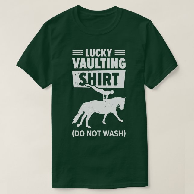 Camiseta Caballo Ecuestre Vaulting Funny Lucky Horseback Ri (Diseño del anverso)