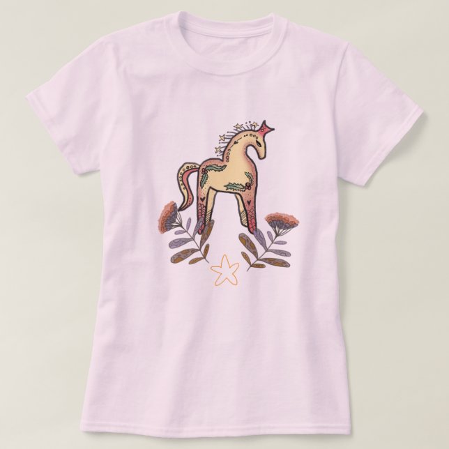 Camiseta Caballo elegante de Navidad  (Diseño del anverso)