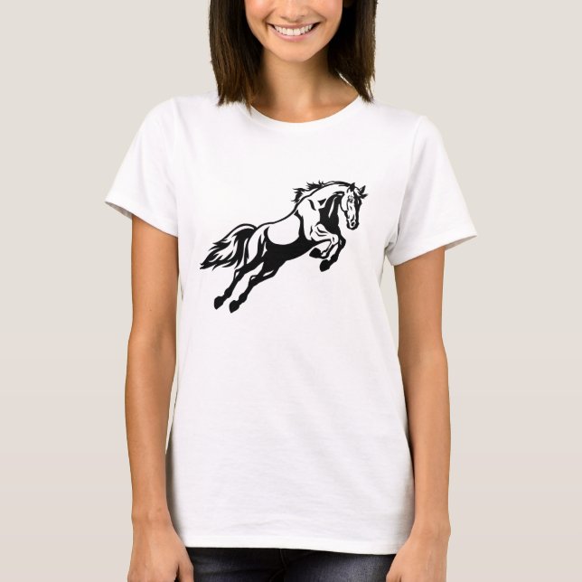 Camiseta caballo en el salto (Anverso)