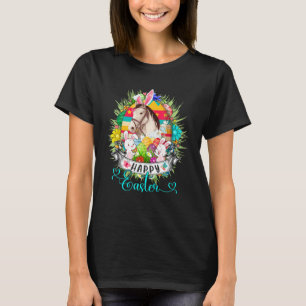 Camiseta Caballo En La Cesta De Huevos De Pascua Cute Bunni