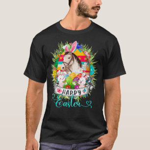 Camiseta Caballo En La Cesta De Huevos De Pascua Cute Bunni