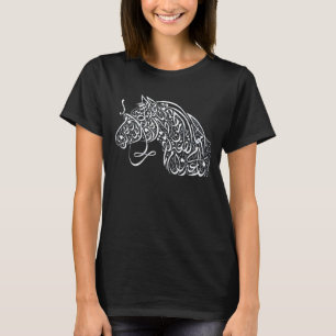 Camiseta Caballo en letras árabes
