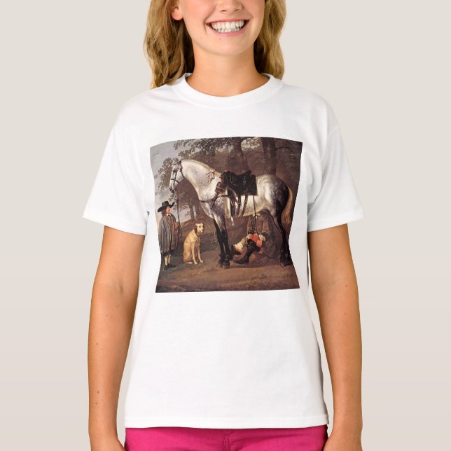Camiseta Caballo en un paisaje Aelbert Cuyp (Anverso)