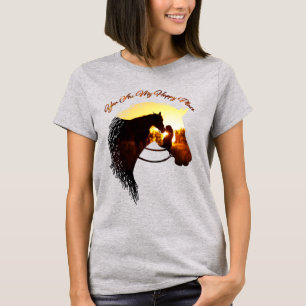 Camiseta Caballo, eres mi lugar feliz, hembra amante del ca