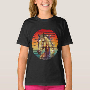 Camiseta caballo estilo abstracto vintage