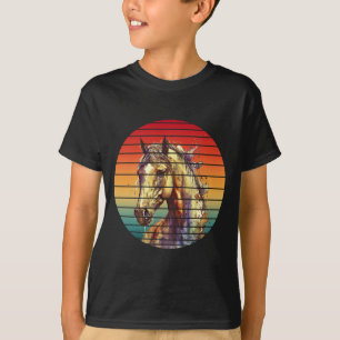 Camiseta caballo estilo abstracto vintage