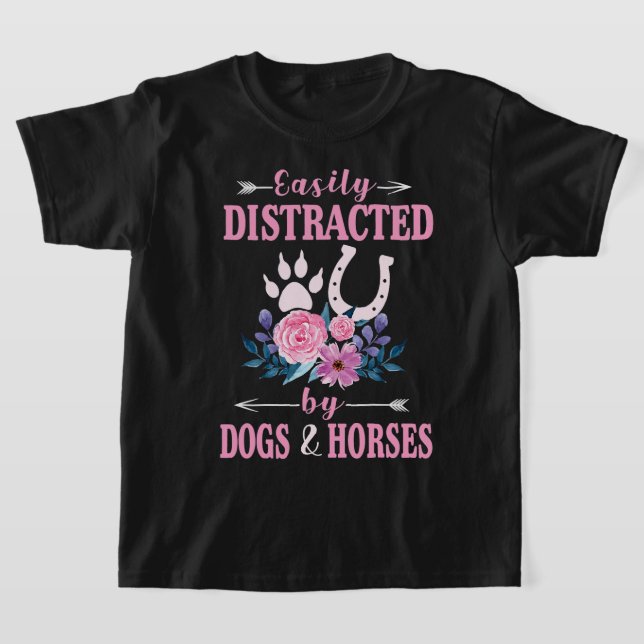 Camiseta Caballo fácilmente distraído por perros y caballos (Distribución)