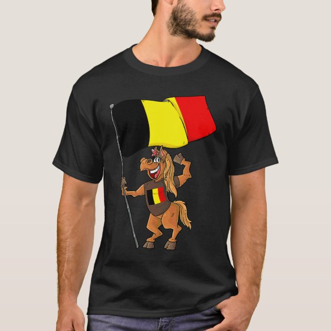 Camiseta Caballo fanático belga (Anverso)