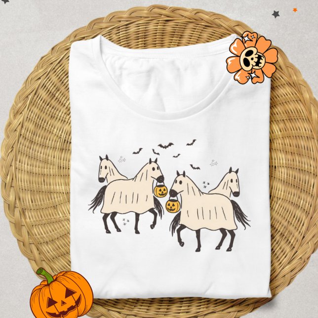 Camiseta Caballo Fantasma De Vaquero, Fantasma Cuta, Hallow (Subido por el creador)