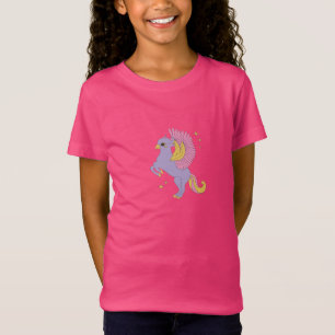 Camiseta Caballo Fantástico de Alas Purpúreas Mágicas