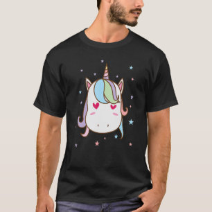 Camiseta Caballo fantástico Unicornio con ojos de corazón