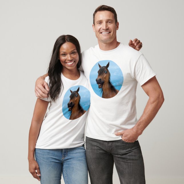 Camiseta Caballo feliz (Unisexo)