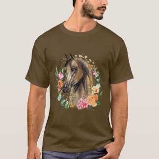 Camiseta Caballo floral Primavera de caballo Naturaleza de 