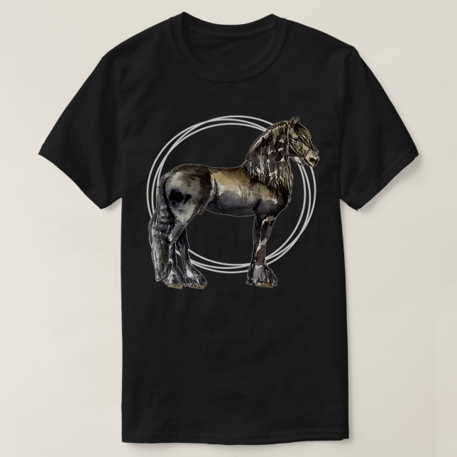 Camiseta Caballo frisón (Diseño del anverso)