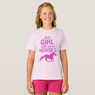 Camiseta Caballo Gallop, un Chica que ama a los caballos