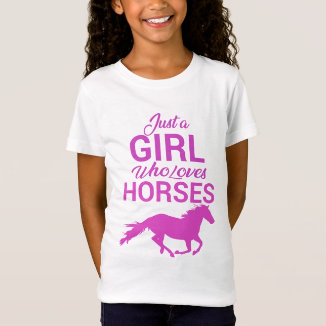 Camiseta Caballo Gallop, un Chica que ama a los caballos (Anverso)