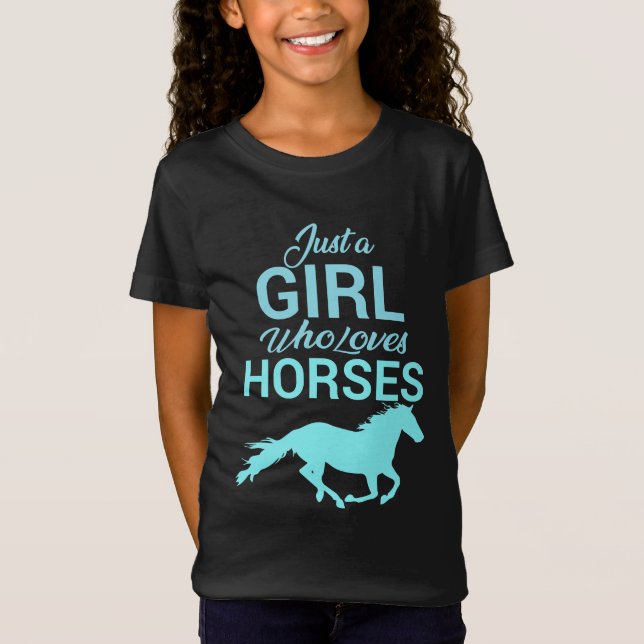 Camiseta Caballo Gallop, un Chica que ama a los caballos (Anverso)