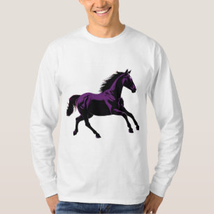 Camiseta Caballo galopante al atardecer + decoración natura