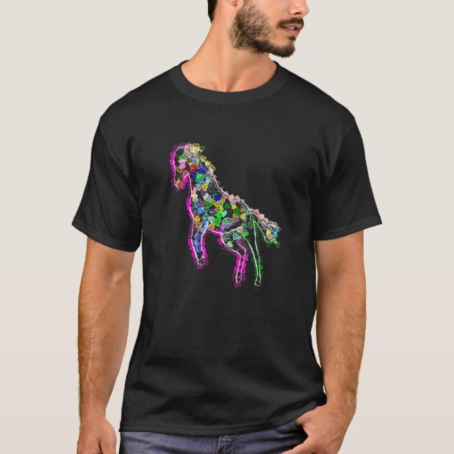 Camiseta Caballo genial con corazones  Caballo (Anverso)