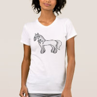 Caballo gris de dibujos animados Gypsy Vanner Shir