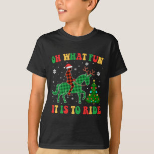 Camiseta Caballo Groovy Oh Qué Diversión Es Para Los Navida