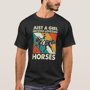 Camiseta Caballo Guay Para Chicas Niños Hípicos Ecuestres