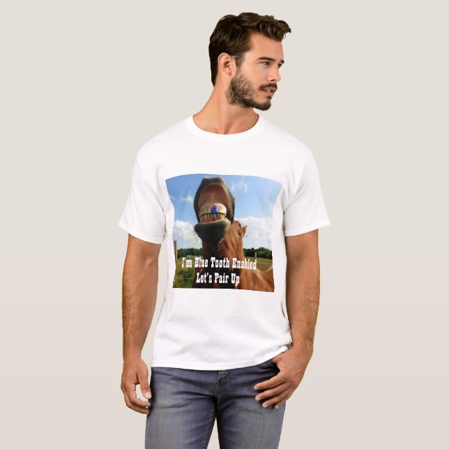 Camiseta Caballo habilitado para diente azul (Anverso completo)