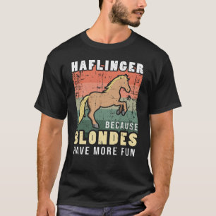 Camiseta Caballo Haflinger montado en rubia Haffis