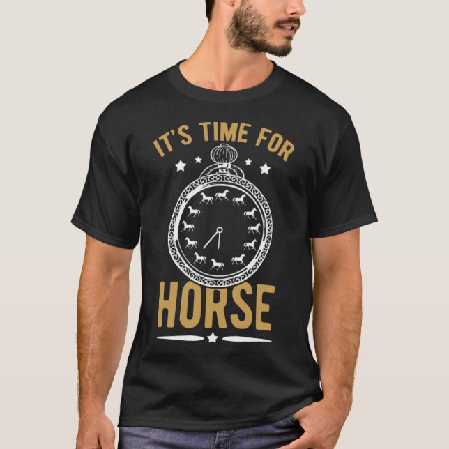 Camiseta caballo herradura divertido  (Anverso)