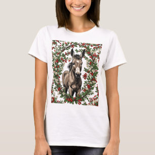 Camiseta Caballo-Híbrido con MO Flores