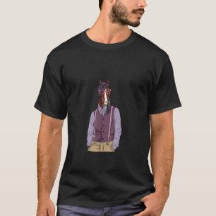 Camiseta Caballo Hipster Con Gafas Caballos Cuidados