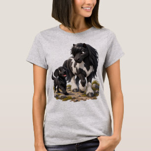 Camiseta Caballo islandés y Labrador mejores amigos