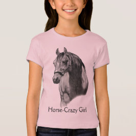 CAMISETA CABALLO: LÁPIZ: HORSE-CRAZY: CHICA