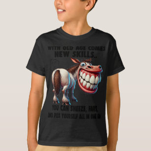 Camiseta Caballo Lindo Con La Vejez Vienen Nuevas Habilidad