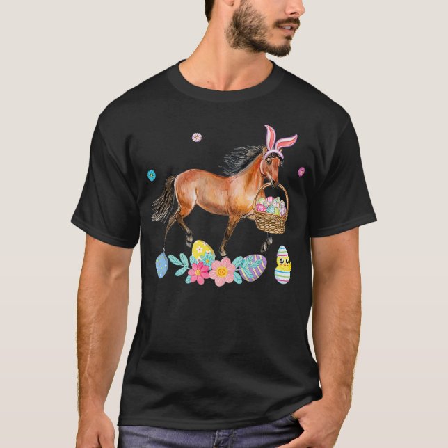 Camiseta Caballo lindo conejito orejas Semana Santa Eggs Ce (Anverso)
