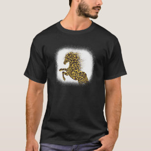 Camiseta Caballo lindo estampado leopardo Animal Caballo Ho