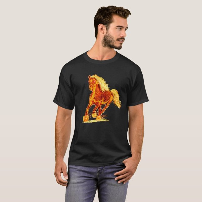 Camiseta Caballo llameante (Anverso completo)
