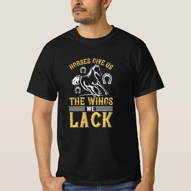 Camiseta Caballo - Los Caballos Nos Dan Las Alas Que Nos Fa (Anverso)