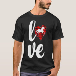 Camiseta Caballo Lover Funny Buffalo Plaid Love Horse Valen