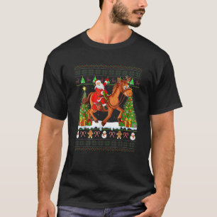 Camiseta Caballo Lover Gracioso Santa Rie Christma