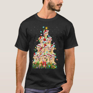Camiseta Caballo Luces de Navidad Santa Caballo Árbol de Na