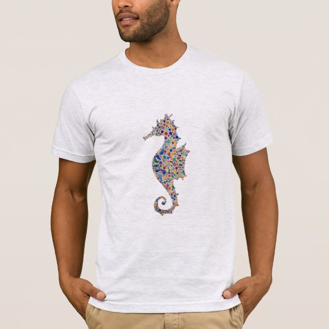 Camiseta Caballo marino acuarela (Anverso)