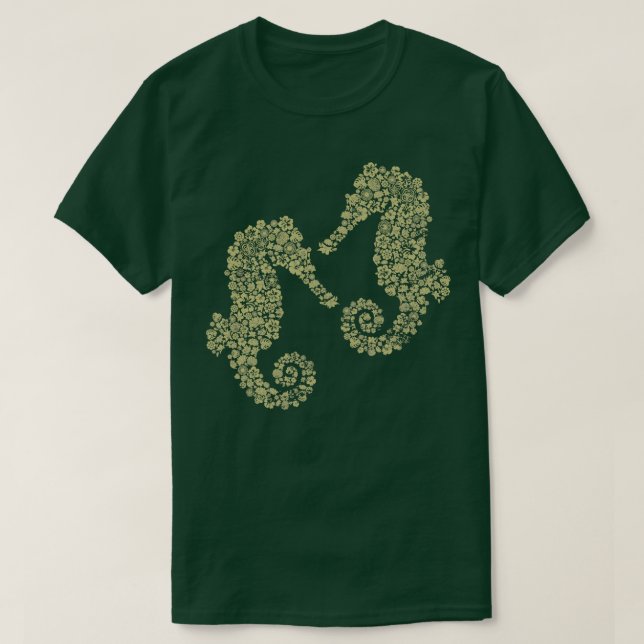 Camiseta Caballo marino de vintage (Diseño del anverso)