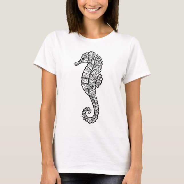 Camiseta Caballo marino inspirado (Anverso)
