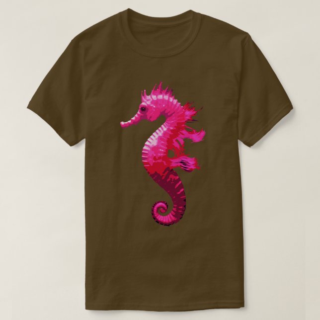 Camiseta Caballo marino rosado (Diseño del anverso)