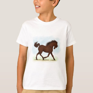 Camiseta Caballo marrón castaño ecuestre