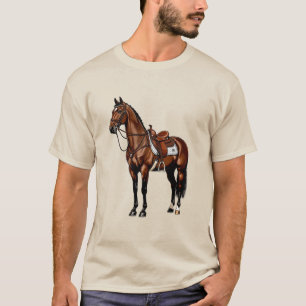 Camiseta Caballo Marrón Con Silla