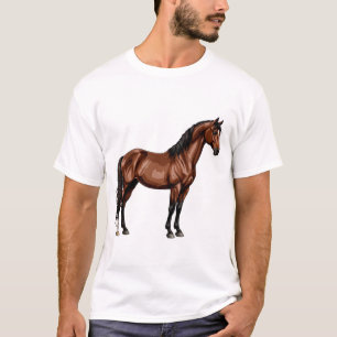 Camiseta Caballo marrón elegante