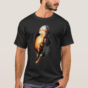 Camiseta Caballo marrón en marcha