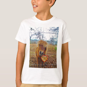 Camiseta Caballo marrón en miniatura del corazón de San Val